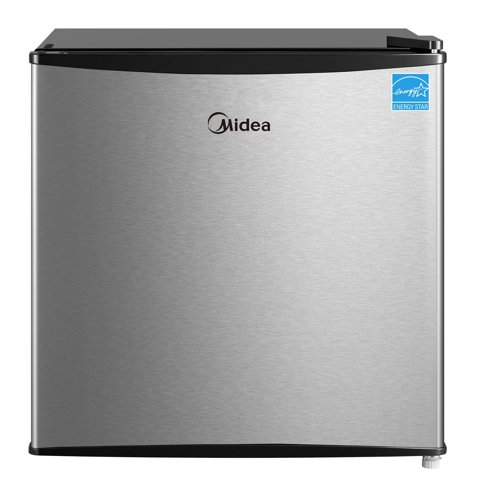 Midea MERM17B0ASL 1.7 Cu Ft Mini Fridge, Compact Refrigerator with Adjustable Thermostat, Reversible Door, Low Noise, Energy Efficient, Ideal for Dorm, Office, Bedroom, Steel Gray - Image 1