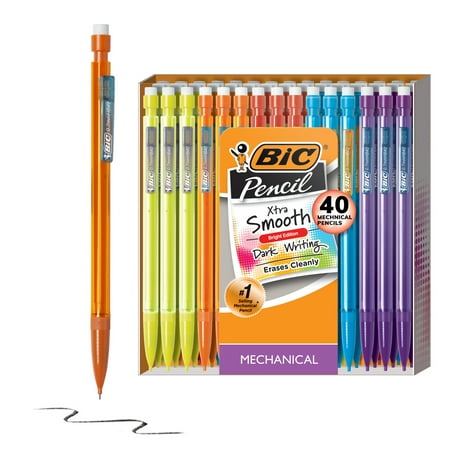 BIC Xtra-Smooth Mechanical Pencils, Medium Point (0.7mm), Assorted Color Barrels, 40 Count - Image 1