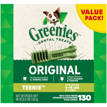 Greenies Original Flavor Teenie Natural Dental Care Treats For Dogs, 36 Oz Box
