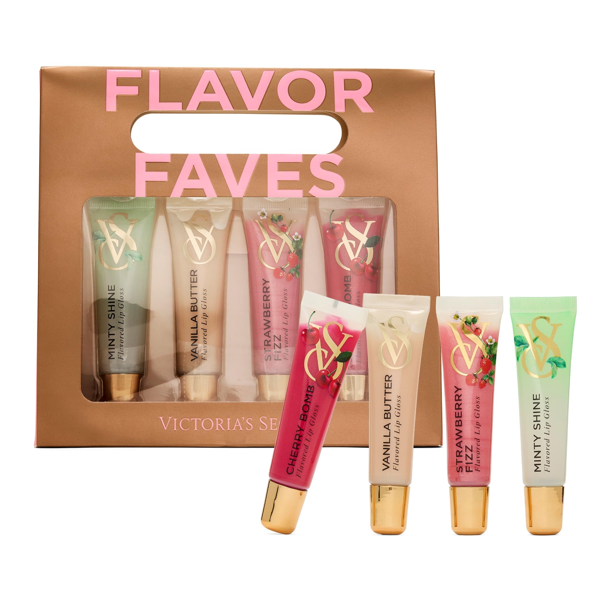 Victoria's Secret 4-Piece Flavor Favorites Lip Gloss Gift Set, Giftsets for women
