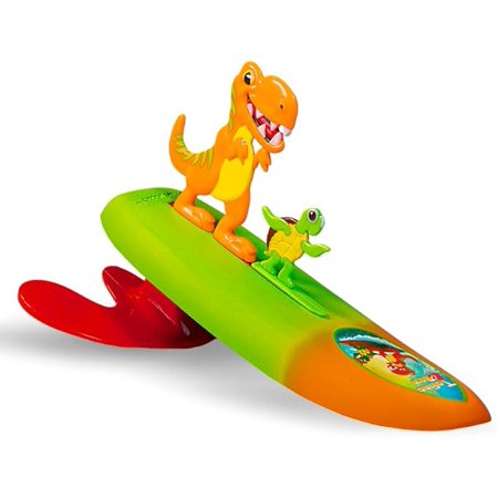 Surfer Dudes Legends & Surfer Pets Wave Powered Mini-Surfer, Pet and Surfboard Beach Toy - Tofino Rex and Coral
