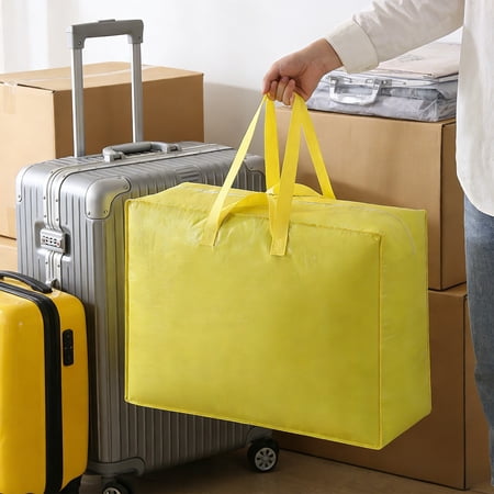 Seyotauo Extra Heavy Duty Moving Bags - Large Move In & Packing Bags for College Students, Sturdy Storage Totes with Strong Zipper & Comfortable Handles for Clothes Storage