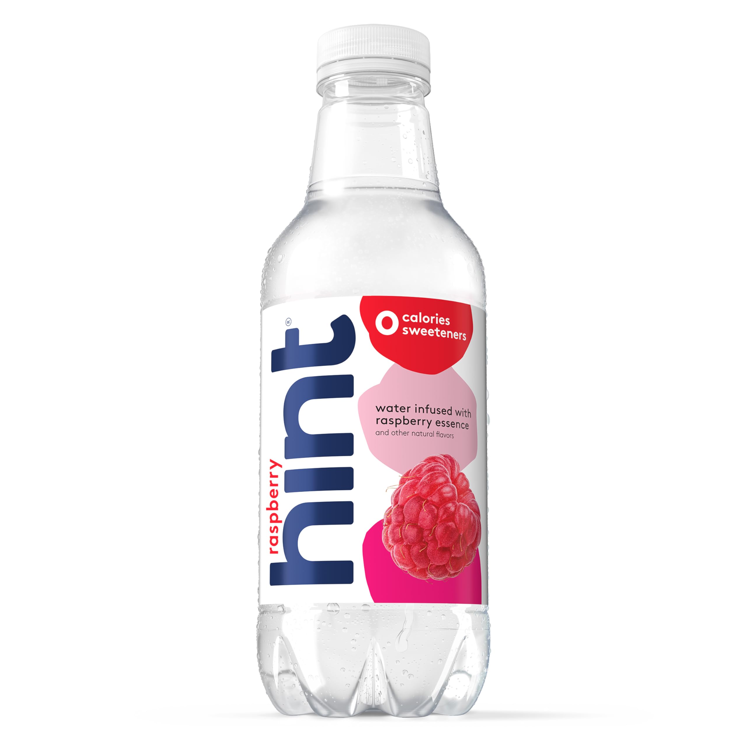 Hint Water Raspberry Single Bottle, One 16 Ounce Bottle, Pure Water Infused with Raspberry, Zero Sugar, Zero Calories, Zero Sweeteners, Zero Preservatives, Zero Artificial Flavors