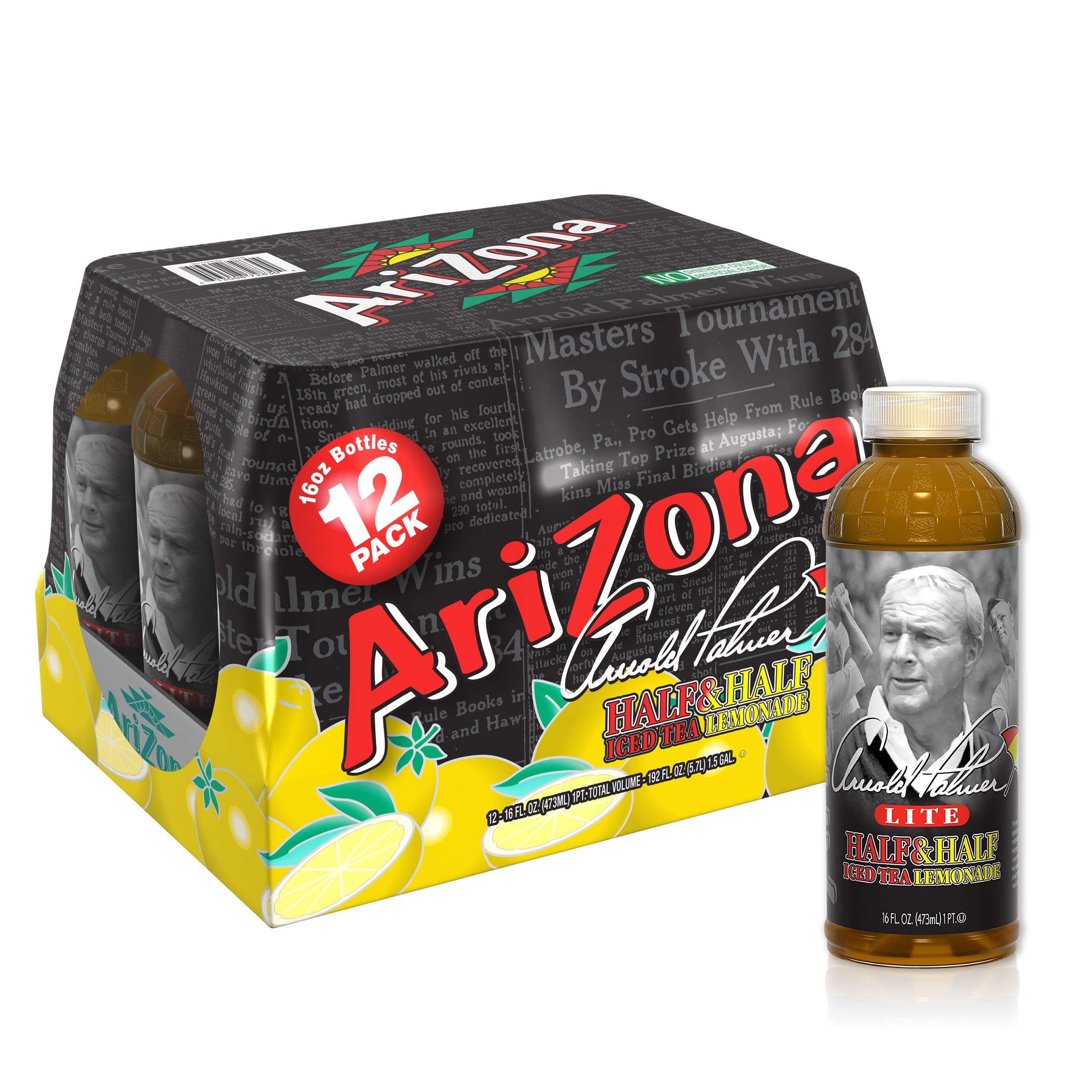 Arizona Premium Brewed Arnold Palmer Bottled Tea 16-Ounce | 12-Count - Image 1