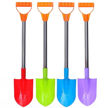 Beach Shovels ,Large Size 14.17" Thick Sand/Snow Shovels Scooping Kit with Long Handle Toys Gardening Tools ABS Plastic Spade for Garden Snow Backyard Summer Beach Fun