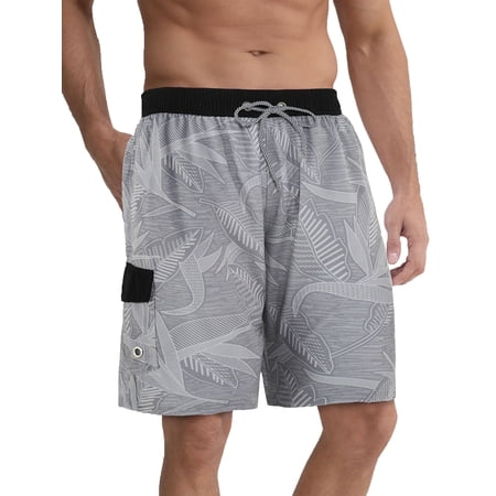 APTRO Mens Swim Trunks 9'' Mesh Liner Quick Dry Swim Shorts Board Shorts Bathing Suit Swimsuit Summer Beach Shorts Gray MK36 M - Image 1