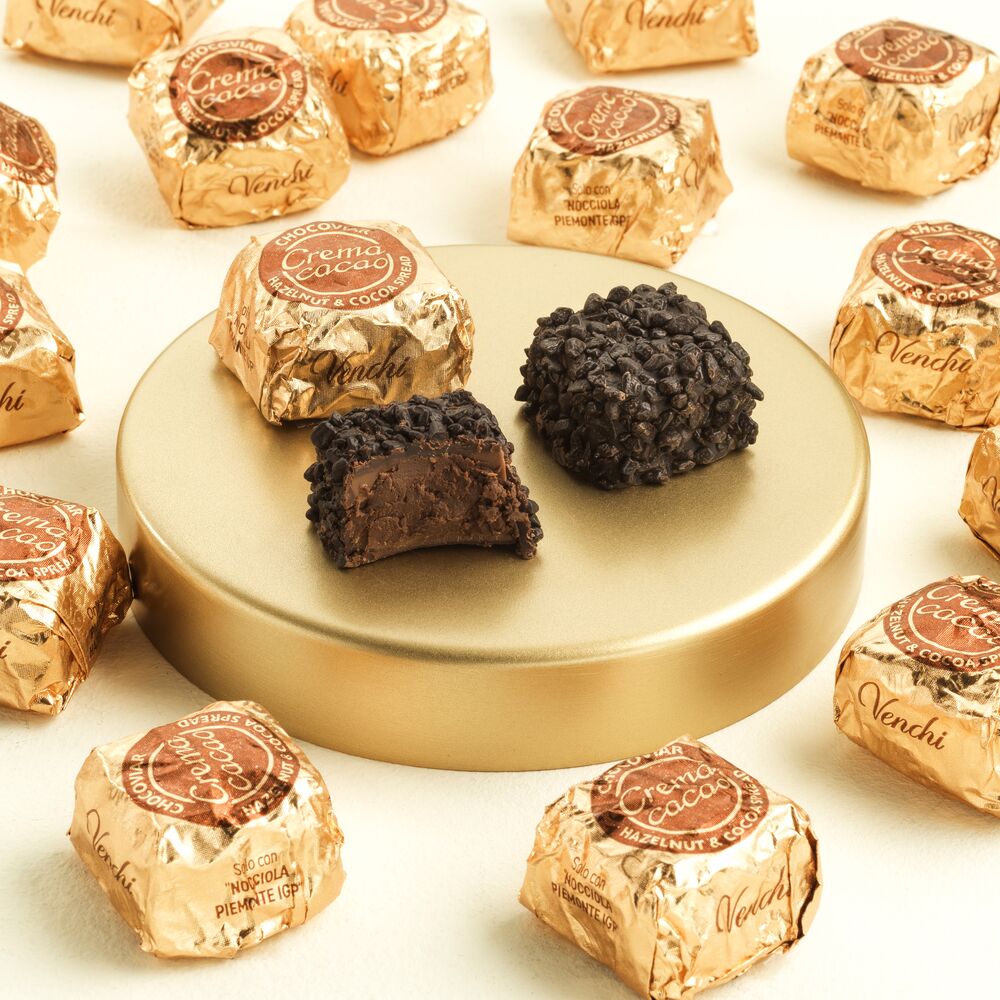 Chocolates filled with our Piedmont Hazelnut spread in a milk and dark chocolate shell. Gluten free. Buy online!