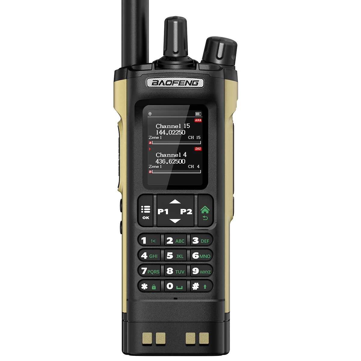 Baofeng DM-32UV 8W DMR Digital Analog Walkie Talkie 2.0" TFT GPS APRS 4000 Channels Type-C NOAA VOXs Sand Color Two Way - Image 1