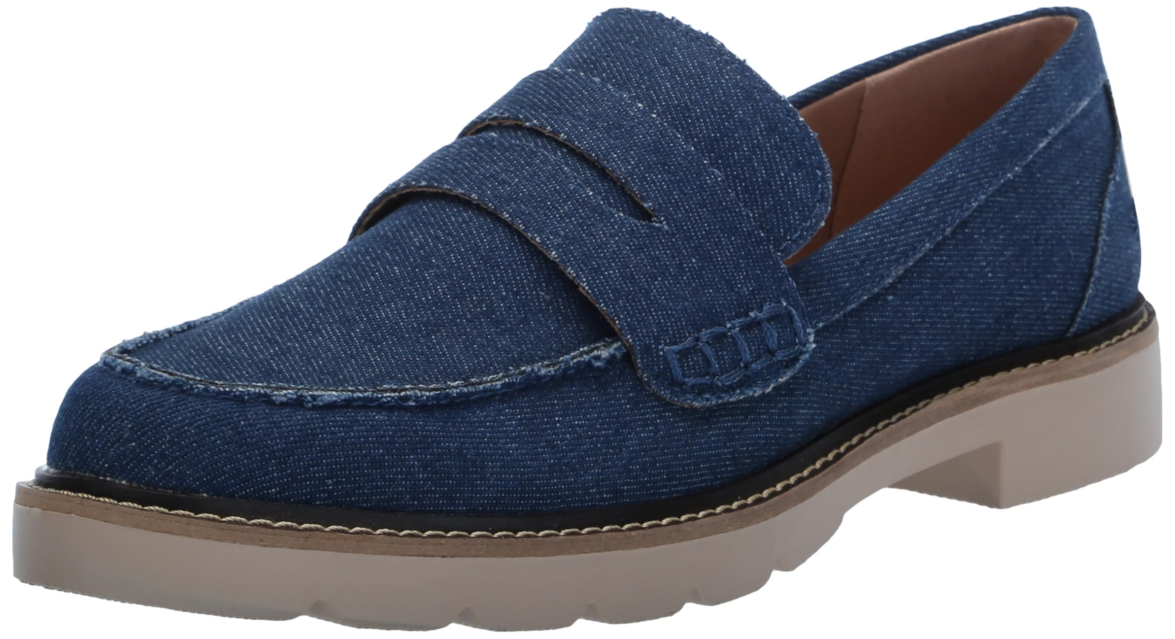 Blondo Women's Penny Waterproof Comfortable Loafer, Denim Fabric, 9.5 M - Image 6