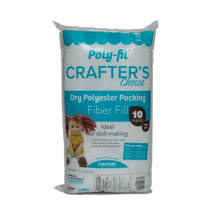 Poly-Fil Crafter's Choice Dry Packing Fiber Filler, 10 Ounce Bag - Image 1
