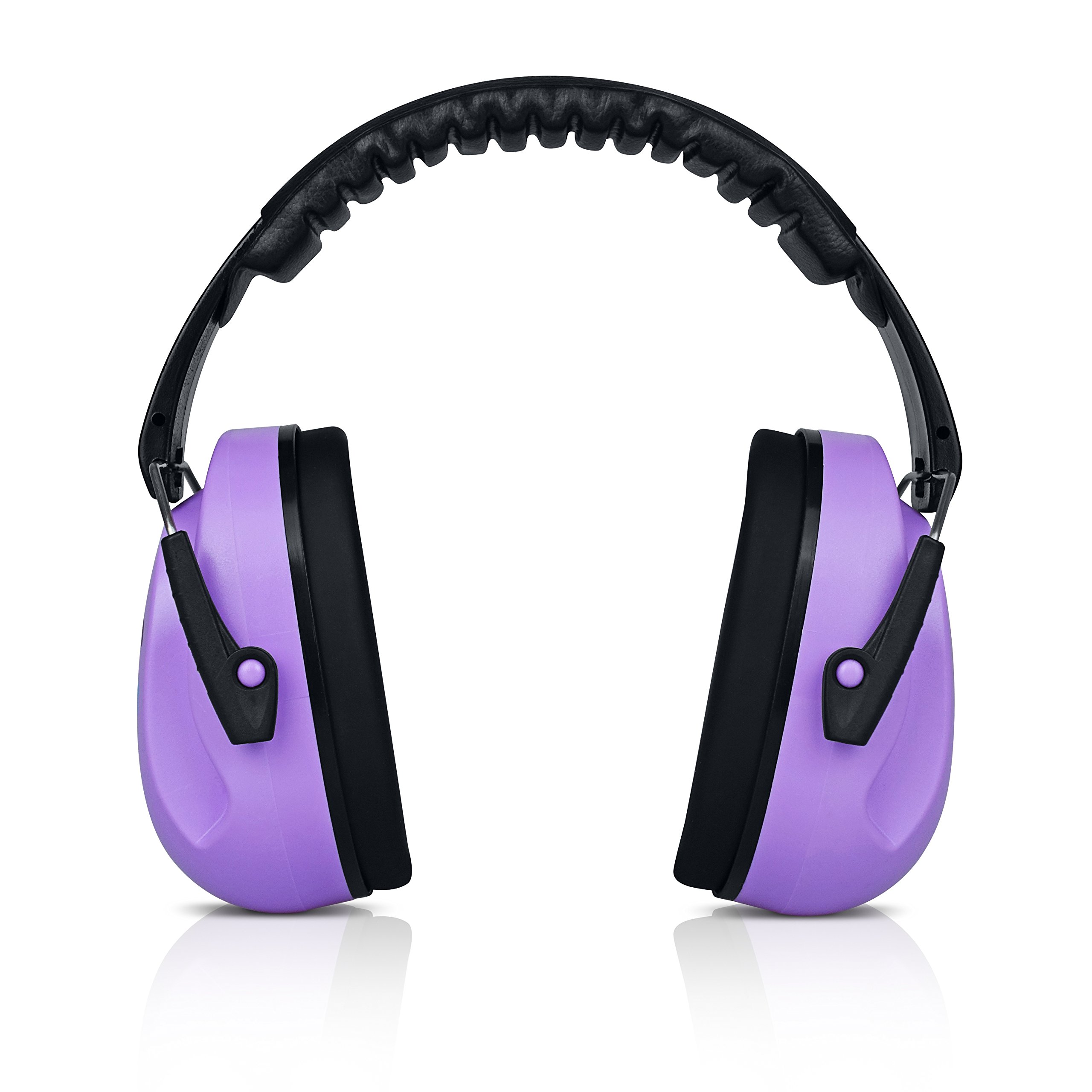 HEARTEK Lightweight Noise Cancelling Headphones | Low-Profile Ear Muffs for Noise Reduction | Foldable Ear Protection Earmuffs for Concerts, Studying & Sensory Relief (Purple) - Image 1