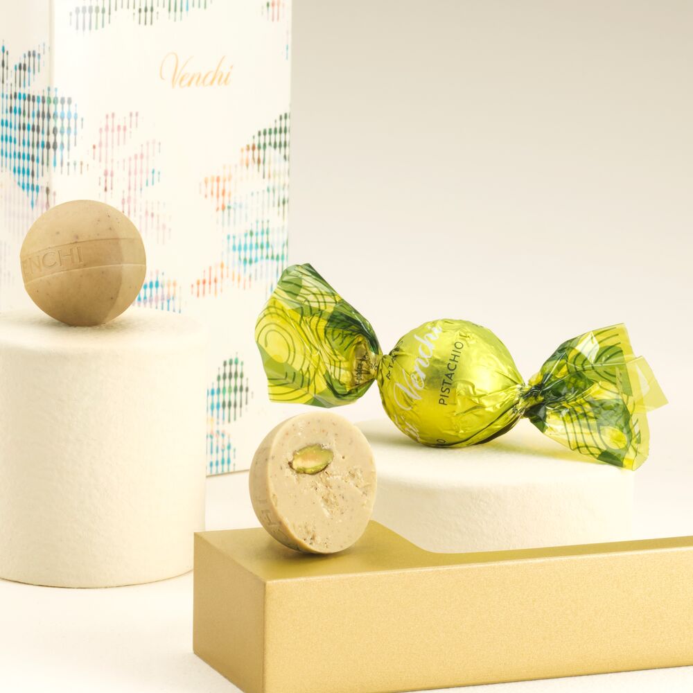 Salted Pistachio Pearl: bagged chocolates, 3.52 oz