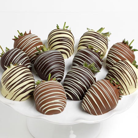 Triple Chocolate Covered Strawberries - 12 Strawberries