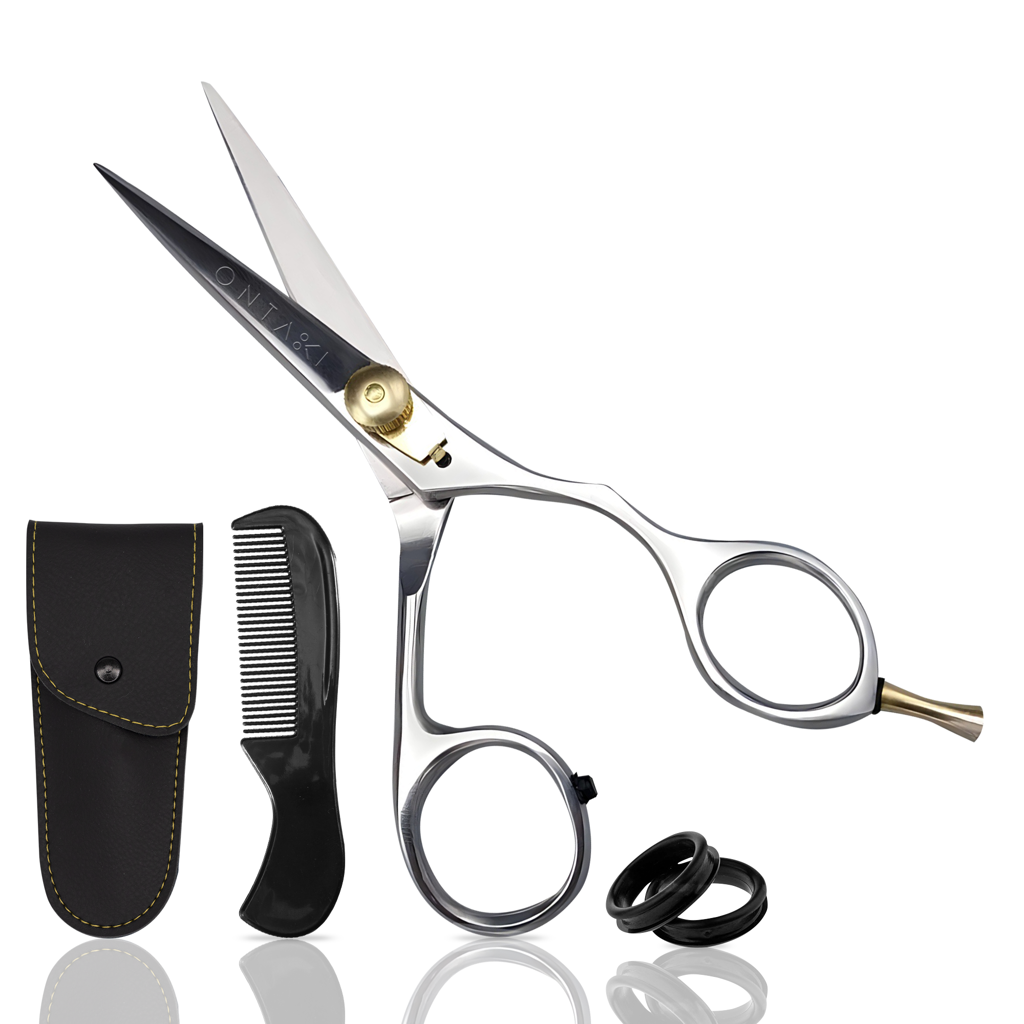Japanese Steel Beard & Mustache Scissors (5.5") - Ergonomic Design - Image 1
