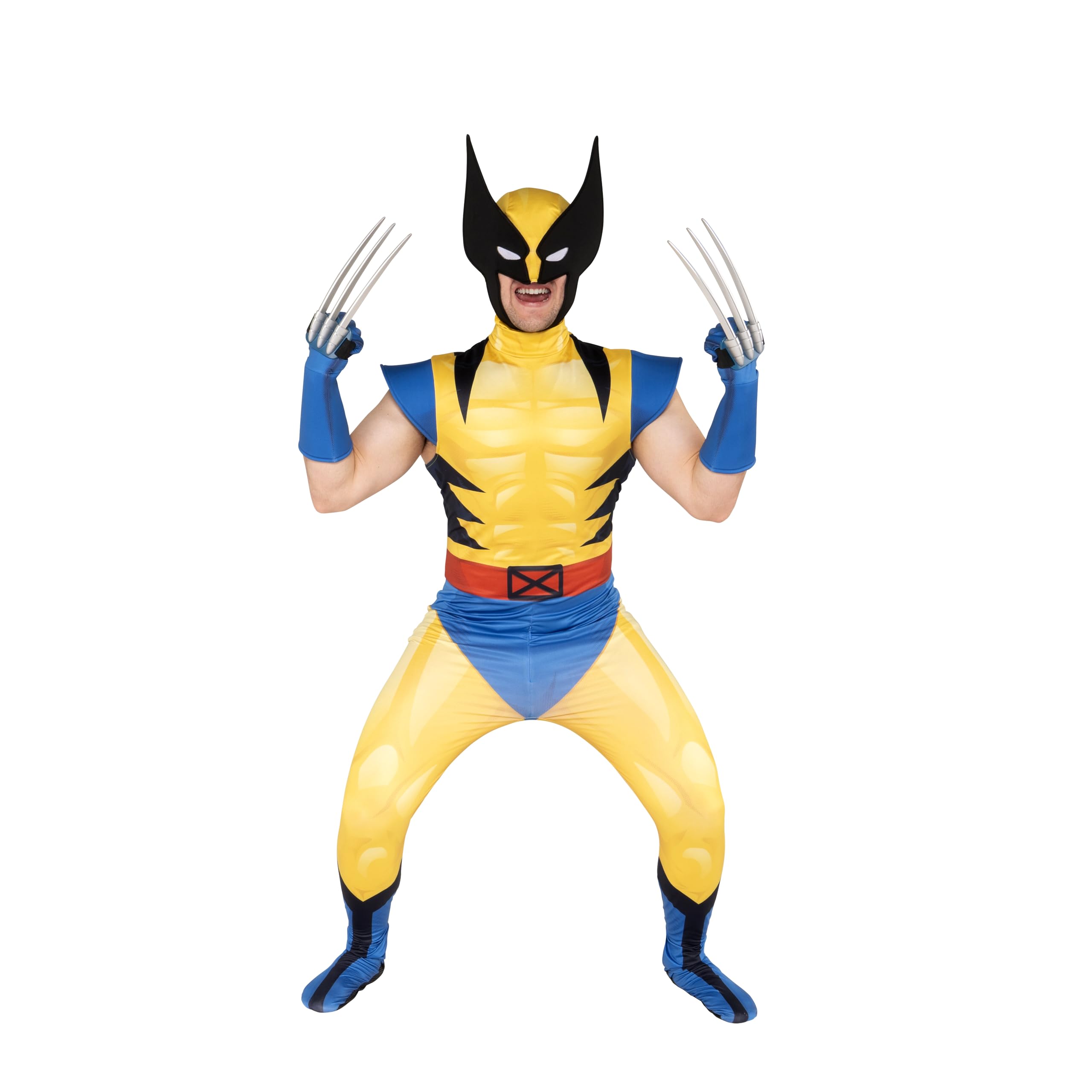 MARVEL Wolverine Official Adult Deluxe Zentai Halloween Costume-Deluxe Spandex Suit with Gloves Small - Image 7