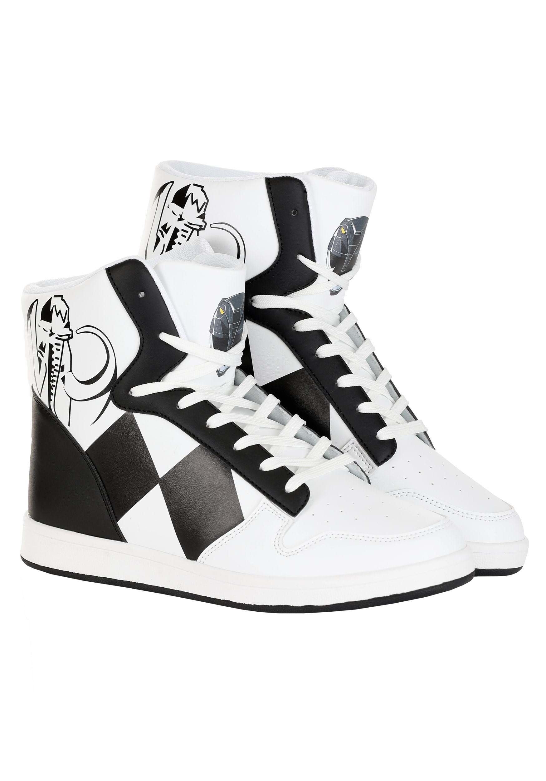 Black Power Rangers Costume Inspired Sneakers for Adults | Power Rangers Accessories - Image 1