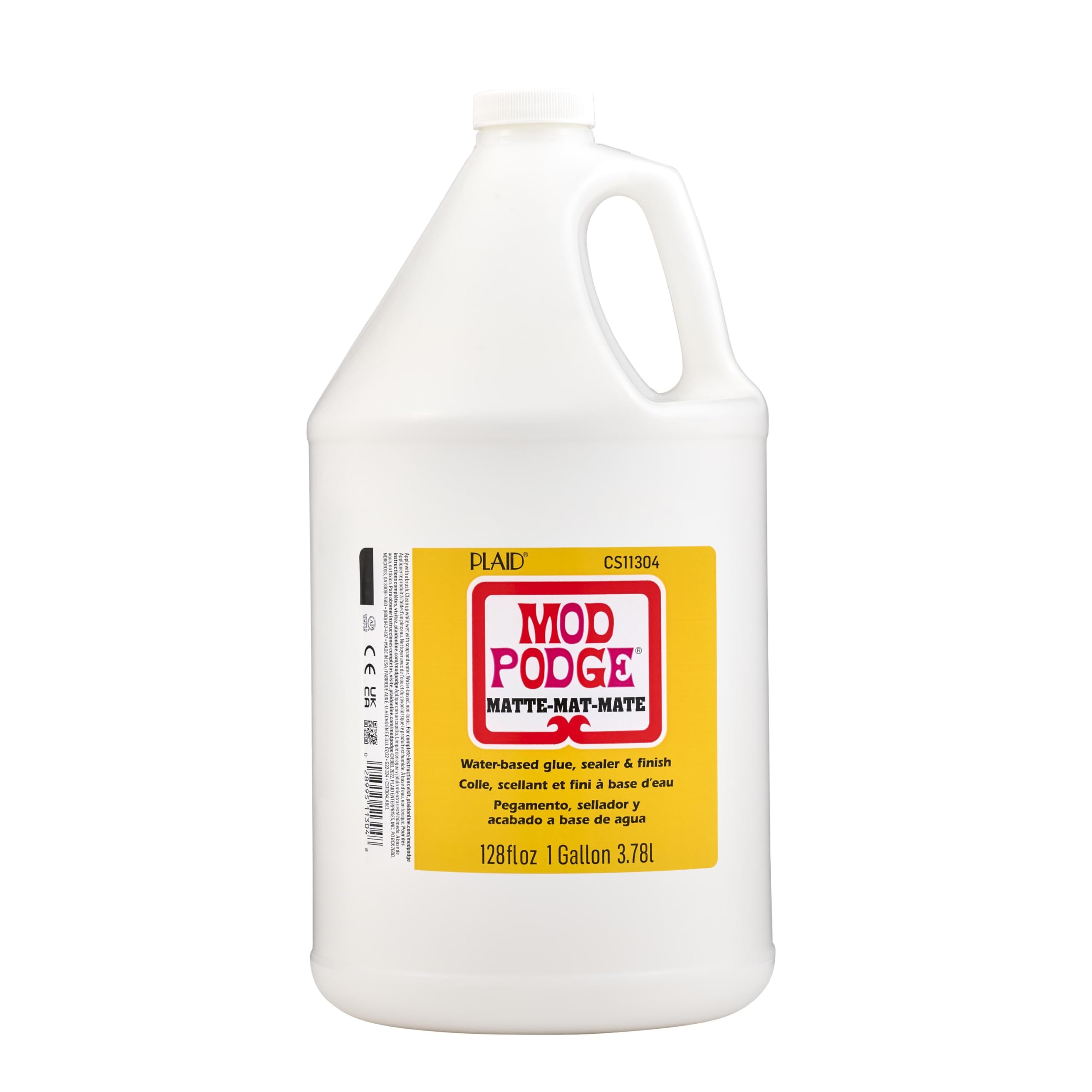 Mod Podge CS11304 Waterbase Sealer, Glue and Finish, 128 oz, Matte - Image 1