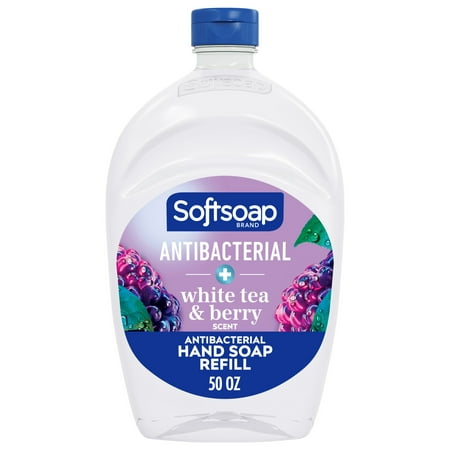 Softsoap Antibacterial Liquid Hand Soap Refill, White Tea and Berry, 50 Fluid Ounce Bottle - Image 1